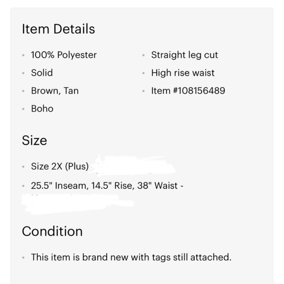 Massini 2X pants dress pull on pants‎ new - Picture 3 of 5